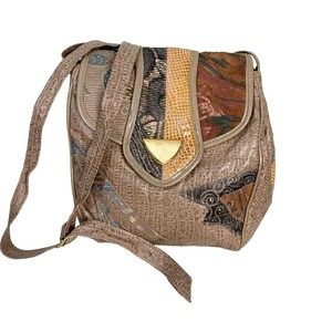 BASSOUS New York Women's Colorblock Leather Snake & Lizard Sling Shoulder Bag